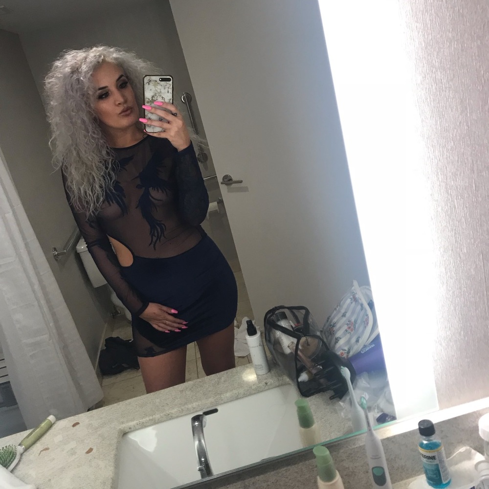 FASHION NOVA BACKLESS NAVY PHOENIX DRESS